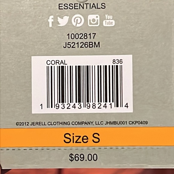 New John Mark Button Down Top Coral Color - Picture 4 of 9